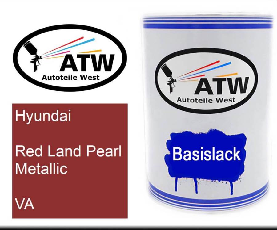 Hyundai, Red Land Pearl Metallic, VA: 500ml Lackdose, von ATW Autoteile West.